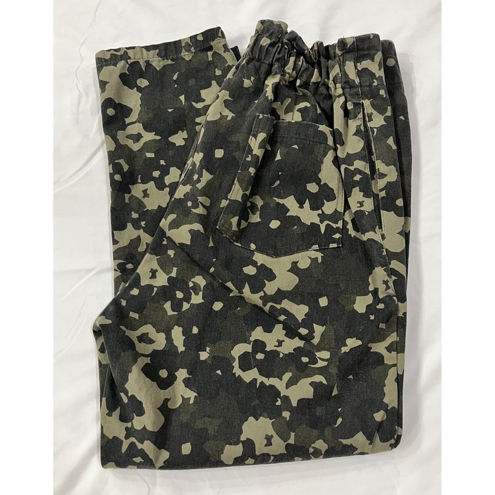 Amadi Anthropologie Floral Camouflage Print Pants XS Casual‎ Military Cotton